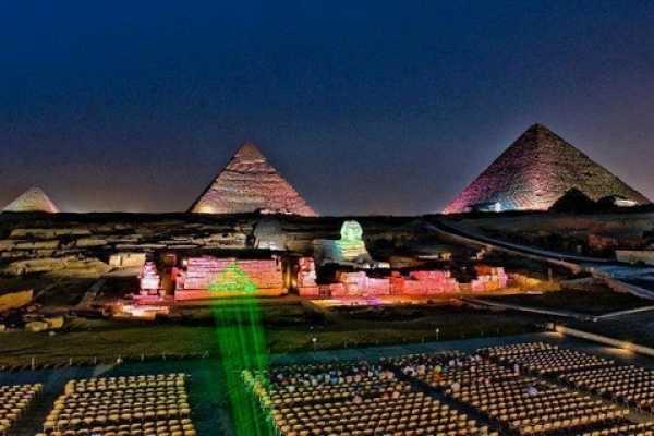 Giza Pyramids evening sound & light - Misr Travel